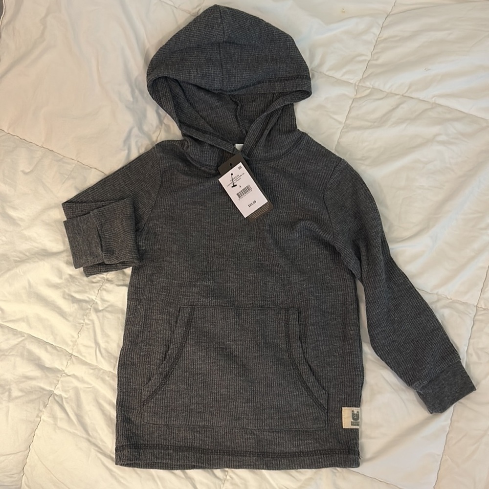 Waffle Knit Long Sleeve with Pocket & Hood | Lightweight | Brand New!